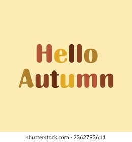 Hello autumn Vector image or clipart