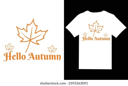 Hello Autumn Vintage T-shirt Design