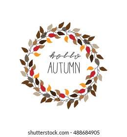 hello autumn wreath