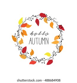 hello autumn wreath