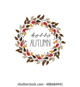 hello autumn wreath