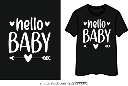 Hello Baby T Shirt Design