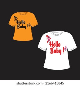 Hello Baby T-shirt design for regular
