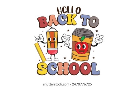 Hello Back to School PNG T-Shirt Design