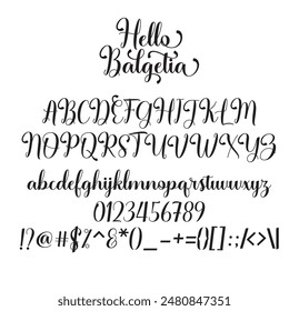 Hello Balgetia Script is a lovely script font, including Regular. This font is casual and pretty with swashes. Can used for various purposes. such as logo, product packaging, wedding invitations etc.