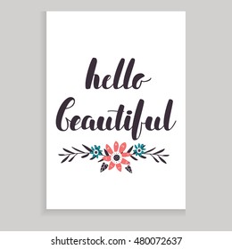Hello beautiful card