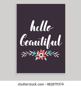 Hello beautiful card