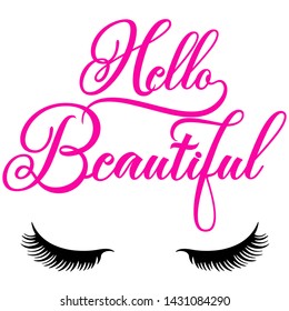 Hello Beautiful wall art print 