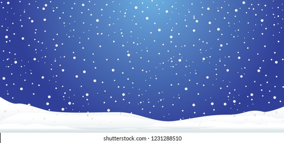 Hello Blue winter landscape snowy funny Snowmen snowman Vector snowdrifts falling falling snowflake snowflakes Merry Christmas, xmas. Happy New Year xmas Shining snowfall snowball balls. let it snow