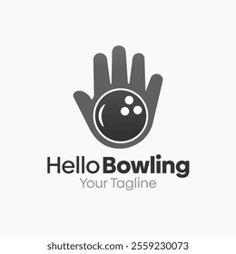 Hello Bowling Logo Design Template. Good for Business, Agency, Community and Organization.