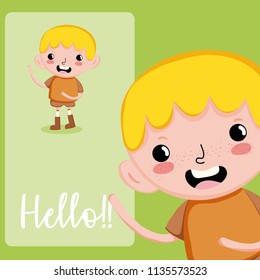 Hello boy card