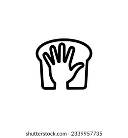 hello bread logo vector illustration with white background