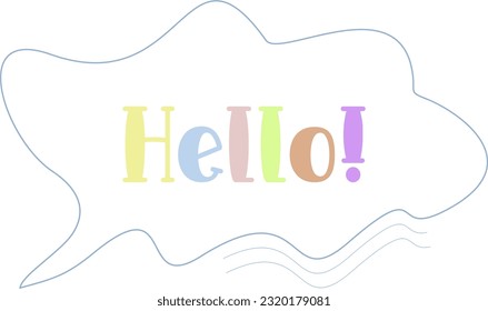 Hello Bubble Chat Speech Doodle