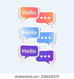 Hello Bubble, GradientSpeech Message. Hello Speech Message