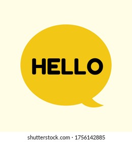 hello bubble , speech message , vector , illustrator.