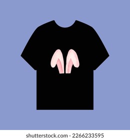 Hello bunny templates design. Adorable vector clip art for your t-shirt design.