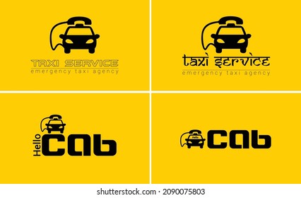 Hello Cab Service Logo,  Taxi Business Logo