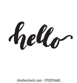 hello calligraphy text