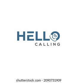 hello calling logo free stock logo template