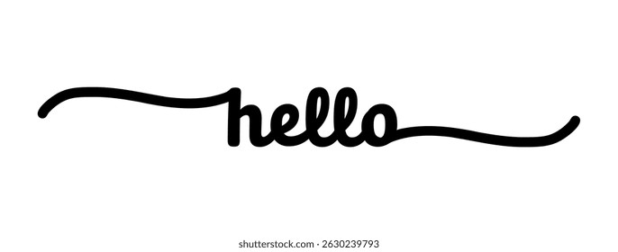Hello card. Hand drawn positive quote. Modern brush calligraphy. Isolated on white background