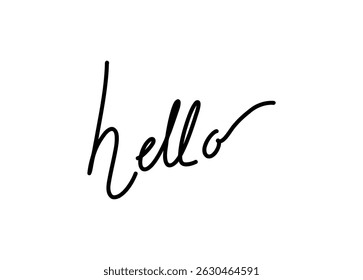 Hello card. Hand drawn positive quote. Modern brush calligraphy. Isolated on white background