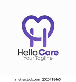 Hello Care Logo Design Template. Good for Business, Agency, Community and Organization