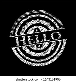 Hello with chalkboard texture