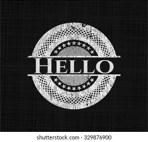 Hello with chalkboard texture