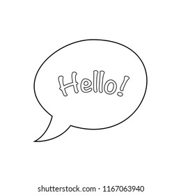 Hello chat bubble