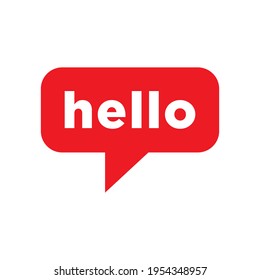 Hello chat Icon design vector