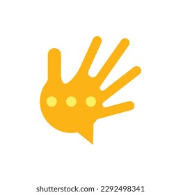 Hallo Chat-Logo.  Einfach, modern, einzigartig.	
