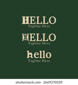 Hello Chat Typography Logo Design