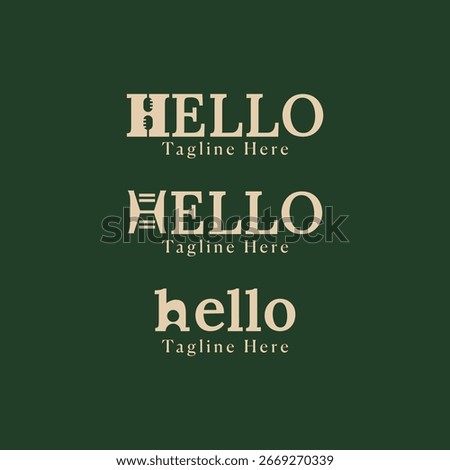 Hello Chat Typography Logo Design