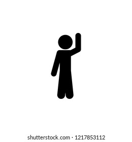 hello, child icon. Element of child icon for mobile concept and web apps. Glyph hello, child icon can be used for web and mobile