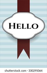 Hello colorful card