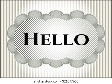 Hello colorful poster