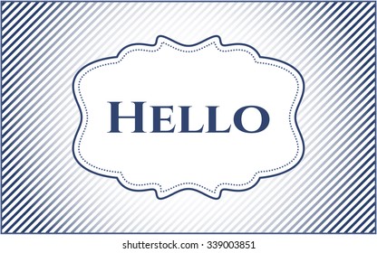 Hello colorful poster