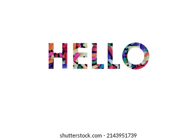 Hello Colorful Typography Text Banner Vector Stock Vector (Royalty Free ...