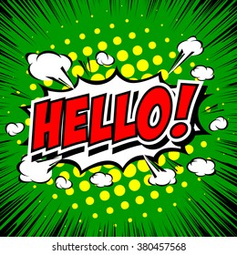 Hello ! - Comic Speech Bubble, Cartoon