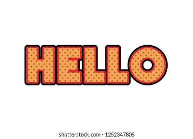 hello comic words isolated icon