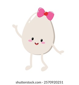 Hello Cute Egg Red Ribbon