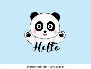 hello cute sweet panda bear teddy bear toy funny cute panda bear love yourself postcard etc.fashion love happy happiness heart notebook diary pattern t shirt inspiration motivation positive think