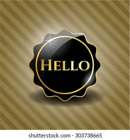 Hello dark badge