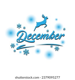 hello december background illustration. it is suitable for card, banner, or poster