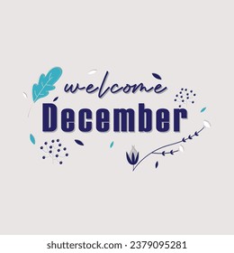 hello december background illustration. it is suitable for card, banner, or poster