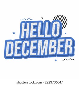 Hello december banner design idea