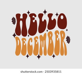 Hola diciembre, camiseta de otoño, camiseta divertida de otoño de acción de gracias diseño de camiseta de calabaza, diseño de otoño, Diseños de calabaza