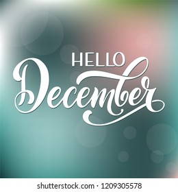 Hello December lettering. Elements for invitations, posters, greeting cards Seasons Greetings