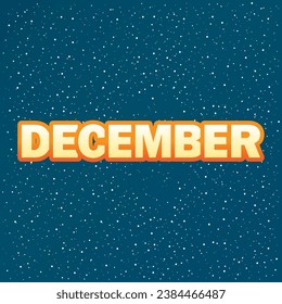 Hello December Vector. Welcome december. December typhography with winter vibe vector.