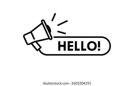 Hello design logo template illustration